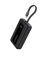 شاحن باور بانك Anker Zolo المحمول فائق السرعة 10000 مللي أمبير مع كيبل USB-C مدمج - 30 وات (أسود)