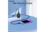 Choetech -XAL-0003-USB-A to Lightning Silicone Cable 1m - Black - Image 2