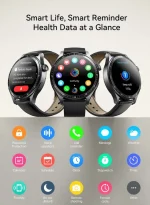 Joyroom JR-FC2 Pro Classic Smartwatch: Bluetooth Calling and Health Tracking - Space Grey - Image 4