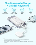 Anker 10000mAh 35W Power Bank with 2 Built-in USB-C Cables | White (Anker A1680H32) 18-month warranty from the local official agent - Image 3