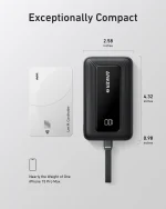 ⁦باور بانك Anker Zolo 10000 مللي أمبير مع كيبل USB-C مدمج - 30 وات ضمان 18 شهر من الوكيل الرسمي المحلي⁩ - الصورة ⁦6⁩