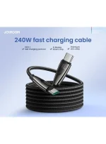 ⁦كابل شحن بيانات سريع 240 واط SA31-CC5 Pioneer Series (Type-C إلى Type-C) 1.2 متر - أسود⁩ - الصورة ⁦9⁩