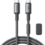 كابل شحن ونقل بيانات سريع Joyroom S-A50 Unlimited Series بقوة 60 واط، Type-C إلى Type-C، طول 1.2 متر، لون رمادي داكن