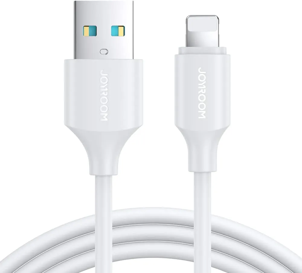 41Geh-3t6aL._AC_SL1000 كابل شحن ونقل بيانات Joyroom S-A9 Lightning طويل المدى 3A (من USB-A إلى Lightning) بطول 2 متر - أبيض