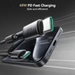 Joyroom S-A50 Unlimited Series 60W Fast Charging and Data Cable, Type-C to Type-C, 1.2m, Dark Grey - Image 2