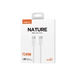 كابل شحن سريع Recci Nature Series RS13CC Type-C to Type-C بقوة 60 وات