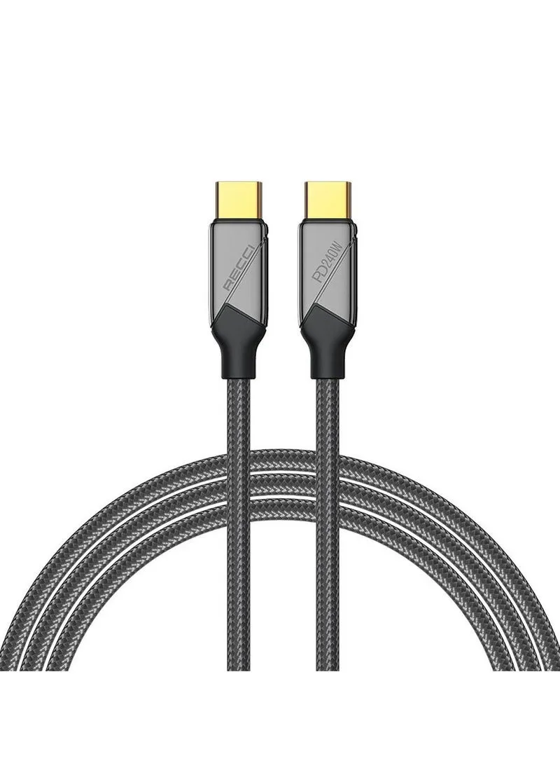 كيبل Ritchie RS18CC Travel Series Type-C إلى Type-C PD 240W للشحن السريع ونقل البيانات بطول 1.5 متر كيبل Ritchie RS18CC Travel Series Type-C إلى Type-C PD 240W للشحن السريع ونقل البيانات بطول 1.5 متر