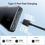 ⁦باور بانك Joyroom JR-PBF20 محمول 10000mAh بشحن رقمي سريع 25W⁩ - الصورة ⁦3⁩