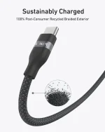 Anker USB-C to USB-C Cable 240W, 6ft - Black (A82E2H11)18-month warranty from the local official agent - Image 5