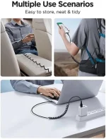 ⁦كابل شحن سريع ونقل بيانات للسيارة Joyroom SA38-CC3 من Type-C إلى Type-C بقوة 60 وات، 1 متر⁩ - الصورة ⁦7⁩