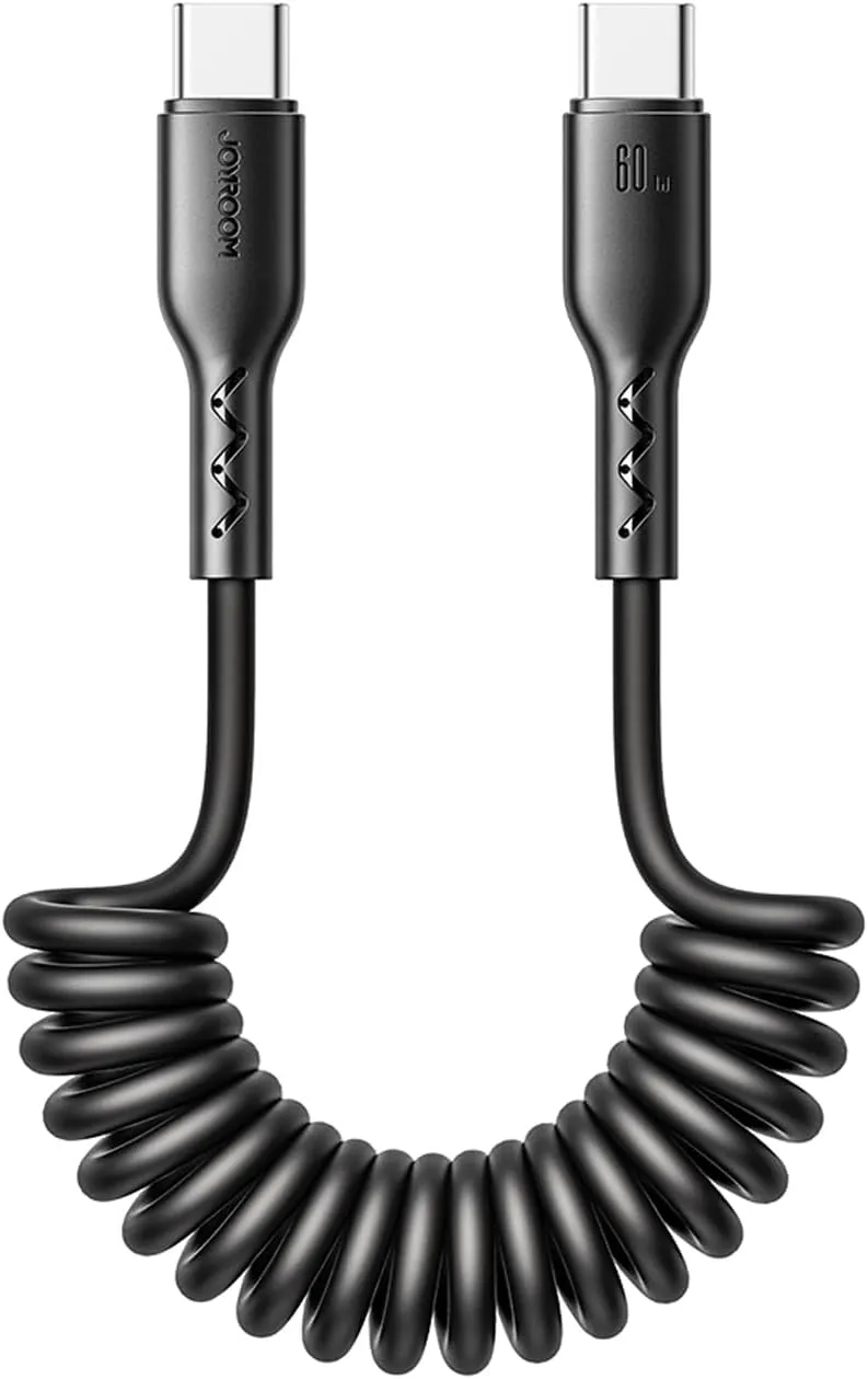 كابل شحن سريع ونقل بيانات للسيارة Joyroom SA38-CC3 من Type-C إلى Type-C بقوة 60 وات، 1 متر كابل شحن سريع ونقل بيانات للسيارة Joyroom SA38-CC3 من Type-C إلى Type-C بقوة 60 وات، 1 متر