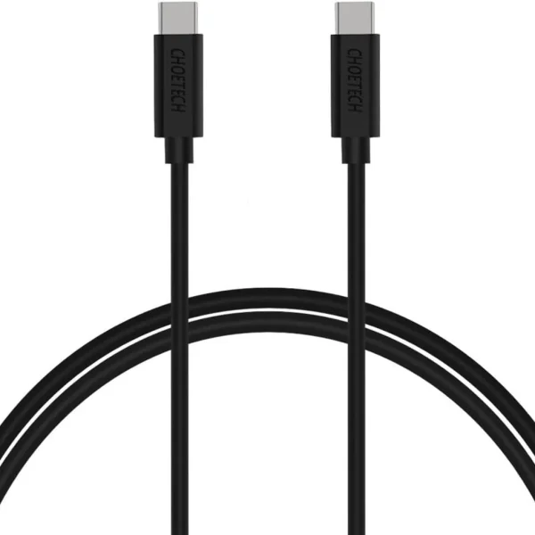 كابل Choelech (أو Cholich) Type-C إلى Type-C من الـ PVC باللون الأسود - توصيل فعال واقتصادي