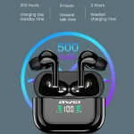 AWEI T29P Wireless Bluetooth 5.3 Noise Cancelling Earphones - Black - Image 4