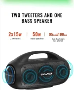 OWI Y886 80W Portable Bluetooth Karaoke Speaker with Wireless Microphone - Waterproof - Image 4