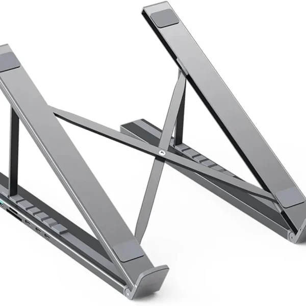 Choetech 7in1 HUB Stand - محطة توصيل USB-C متعددة الوظائف مع شحن PD و4K HDMI (رمادي)