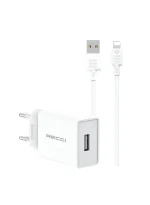 كابل شحن ومزامنة Recci RC58EL Lightning بقوة 2A وطول 1 متر - أبيض