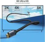 Choetech-XHH01- HDMI 8K to HDMI Cable 2m (Black Nylon) - Image 8