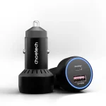 60W Dual USB-C+ USB-A Fast Car Charger