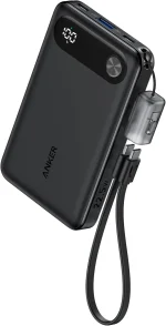 شاحن أنكر المتنقل 10000mAh مع كابل USB-C مدمج - بقوة 22.5W