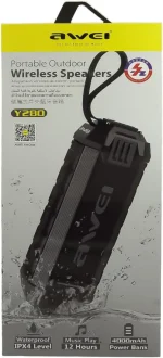 Awei Y280 Portable Wireless Bluetooth Speaker - High-Fidelity Stereo Sound and IPX4 Waterproof - Image 3