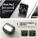 AWEI T96 ANC Wireless Earphones with Bluetooth 5.4 and LED Display - Black - Image 4