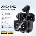 AWEI T96 ANC Wireless Earphones with Bluetooth 5.4 and LED Display - Black - Image 7