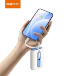 Recci RPB-P12 10000mAh Power Bank with 2 Built-in Cables and Fast Charging - Image 3