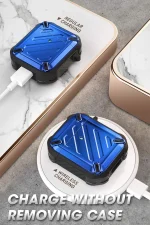 Recci Unicorn Beetle Pro Protective Case for Apple AirPods 1 and 2 (Blue) - Image 2