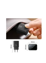 Joyroom Flash Series JR-TCF06 20W Single-Port PD USB Charger Black - Image 3