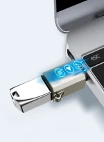 ⁦محول Joyroom S-H151 USB-C إلى USB-A (أنثى) مع فتحة حبل، فضي⁩ - الصورة ⁦3⁩