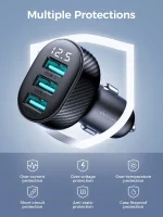 Joyroom JR-CCD03 Car Charger with Digital Display and 3 USB Ports 3.4A - Image 2