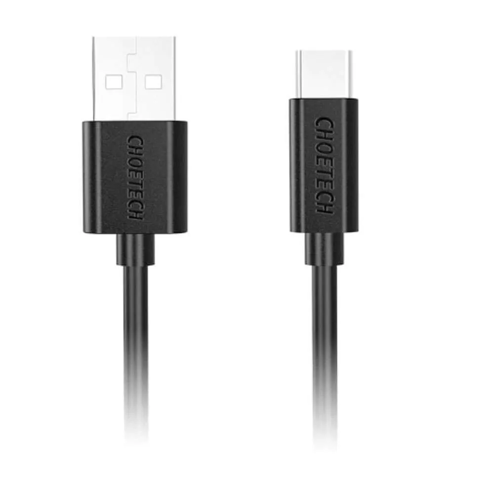 "كابل Choetech USB-A إلى Type-C بطول 2 متر (PVC) - شحن ومزامنة موثوقة " "كابل Choetech USB-A إلى Type-C بطول 2 متر (PVC) - شحن ومزامنة موثوقة "