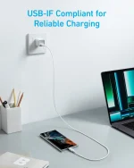 Anker 322 USB-C to USB-C Cable - Ultra Fast Charging and Syncing A81F6-18-month warranty from the local official agent - Image 4