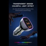Recci RCC-N18 Transparent 3-Port Car Charger for Travel - Image 3