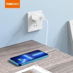 Recci RS06CC 65W USB-C to USB-C Fast Charging Cable 1m - White - Image 2