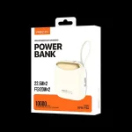 Recci RPB-P46 High Power Fast Charging 10000mAh Power Bank with 2 Built-in Cables - Beige - Image 6