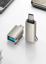 ⁦محول Joyroom S-H151 USB-C إلى USB-A (أنثى) مع فتحة حبل، فضي⁩ - الصورة ⁦8⁩