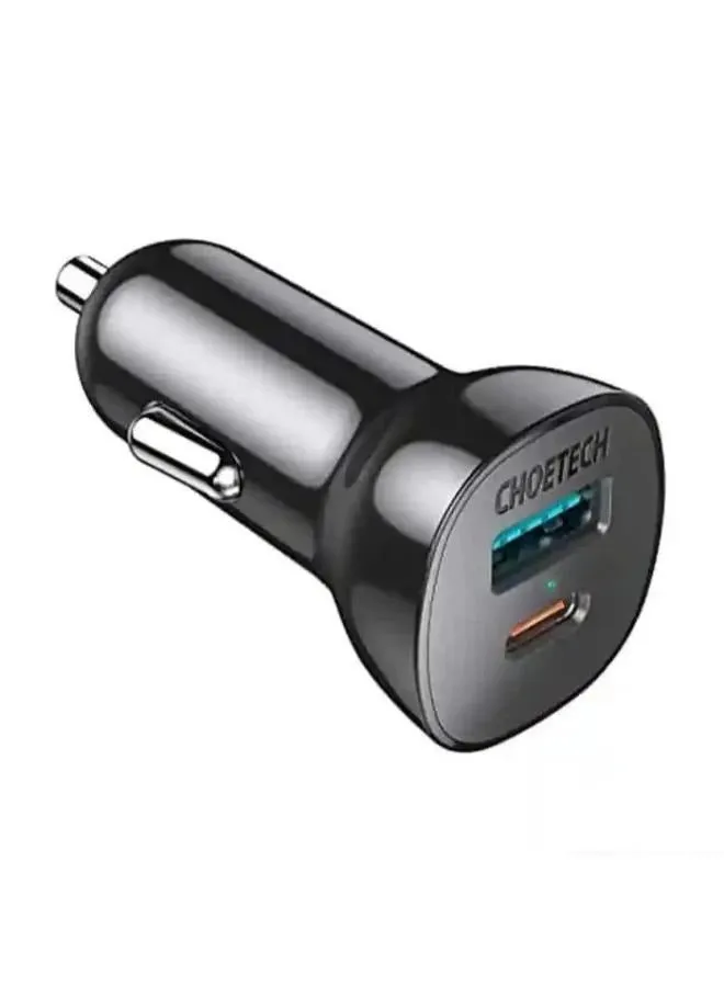 شاحن سيارة Choetech فائق السرعة 38 واط (PD20W + QC3.0)