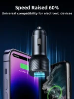 Joyroom JR-CCD03 Car Charger with Digital Display and 3 USB Ports 3.4A - Image 8