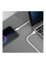 ⁦كابل Ricci RS11CL PD20W Type-C إلى Lightning سيليكون 1 متر - أبيض⁩ - الصورة ⁦2⁩