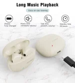⁦سماعات بلوتوث Choetech TWS-BH-T24 اللاسلكية - أبيض لؤلؤي⁩ - الصورة ⁦3⁩