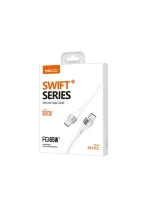 RECCI RS11CC 65W Type-C to Type-C Silicone Fast Charging Cable (1m) - White - Image 3