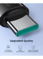 ⁦محول Joyroom S-H151 USB-C إلى USB-A (أنثى) مع فتحة حبل، فضي⁩ - الصورة ⁦2⁩