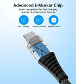 CHOETECH-XCC-1054-100W Magnetic USB-C to USB-C Cable - Black - Image 7