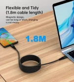 CHOETECH-XCC-1054-100W Magnetic USB-C to USB-C Cable - Black - Image 5