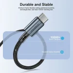 Choetech-XCC-1015-USB-C to USB-C 60W PD Cable - Black - Image 4