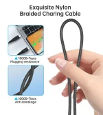 CHOETECH-XCC-1054-100W Magnetic USB-C to USB-C Cable - Black - Image 4