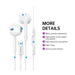 Digital Wired Earphones with Type-C (USB-C) Port - High-Quality Sound and Clear Calls Choetech OC-A012-WH - Image 3