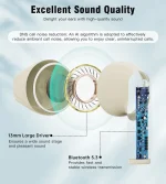 ⁦سماعات بلوتوث Choetech TWS-BH-T24 اللاسلكية - أبيض لؤلؤي⁩ - الصورة ⁦2⁩