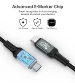 CHOETECH -XCC-1040-240W-USB-C 4 Gen 3 Cable - Versatile Speed ​​and Compatibility - Gray - Image 2